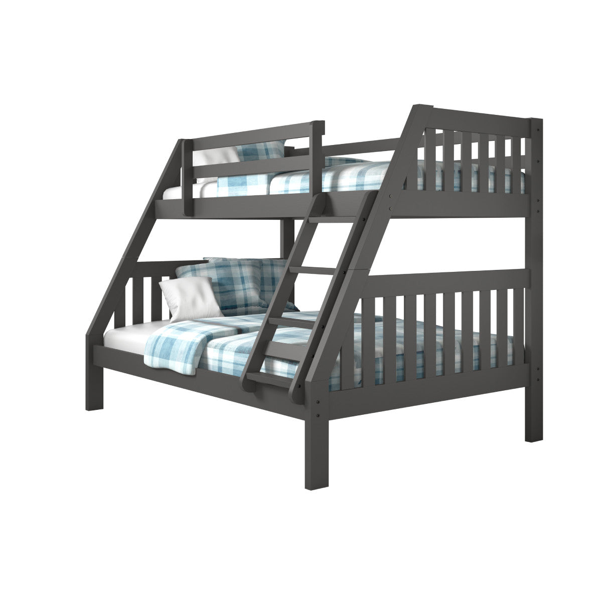 DONCO 1018 TWIN/FULL MISSION BUNKBED DARK GREY