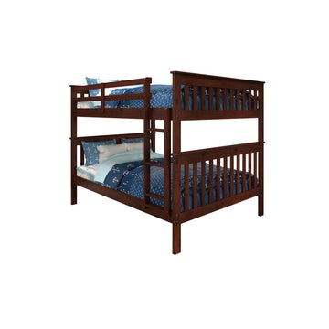 DONCO 123     MISSION BUNKBED FULL/FULL CAPPUCCINO