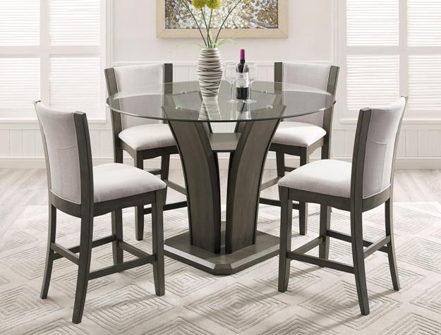 1710GY-V-5PCS CAMELIA COUNTER HEIGHT DINING SET