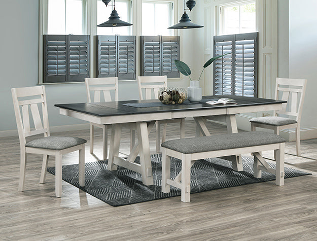 2158CG MARIBELLE CHALK GRAY DINING set