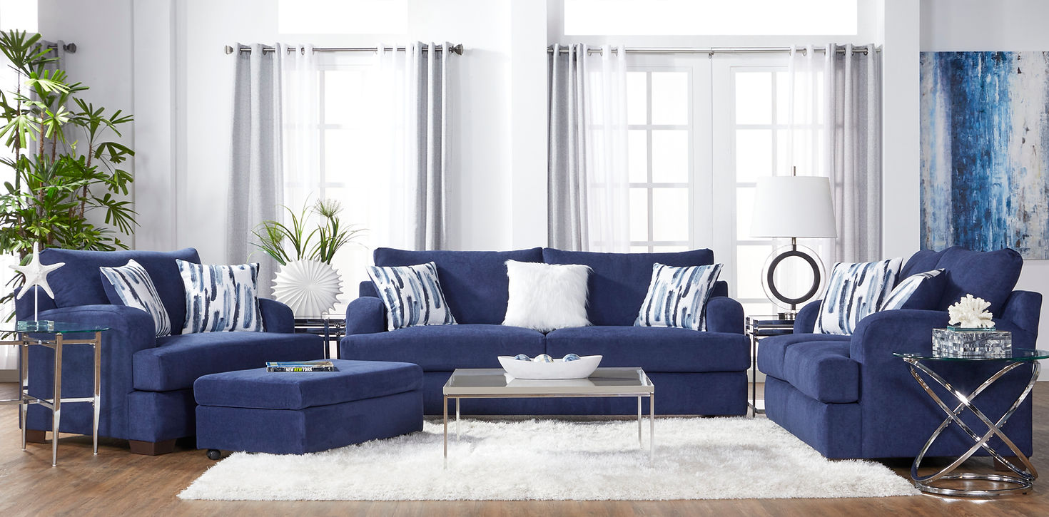 S14100 Cameo Sofa & loveseat Navy