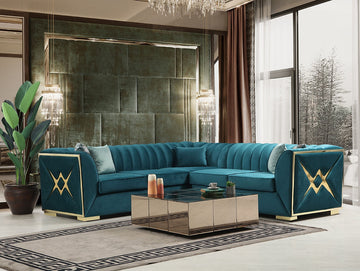 S6105 Ariana sectional  (Sea Foam Blue)