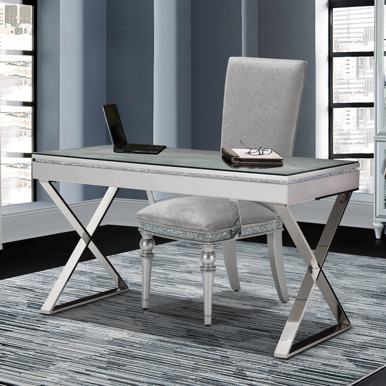 Michael Amini Melrose Plaza office desk