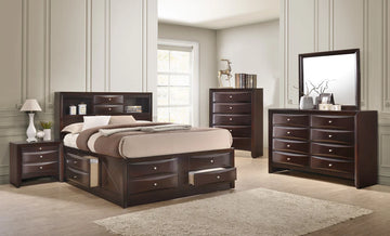 B4265 EMILY STORAGE DARK CHERRY BEDROOM