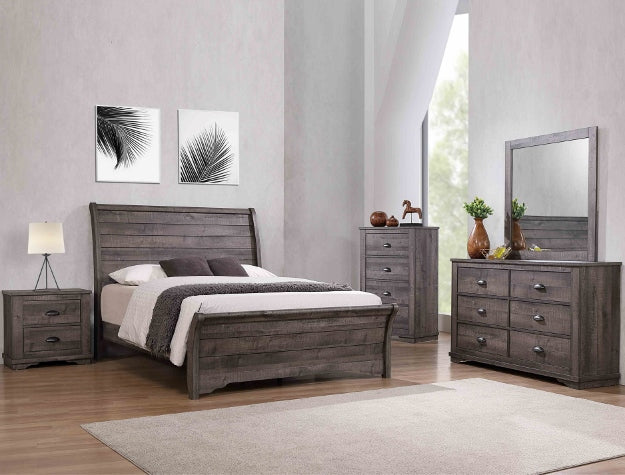 B8100 CORALEE BEDROOM GROUP GREY