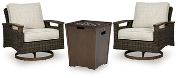 Ashley Rodeway South Fire Pit Table and 2 Chairs