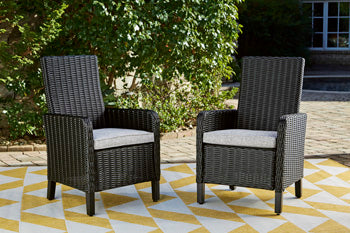 Ashley Beachcroft Outdoor Arm Chair with Cushion (Set of 2)