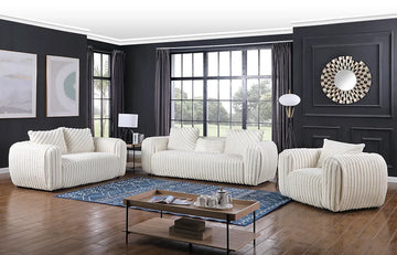 S8809 Eli (White) sofa and loveseat