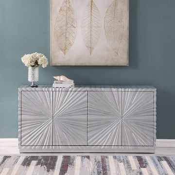 A-C10 Selene Silver Leaf Console