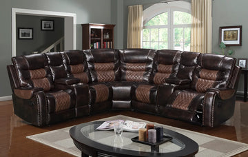 S1988 Phoenix II Brown reclining sectional