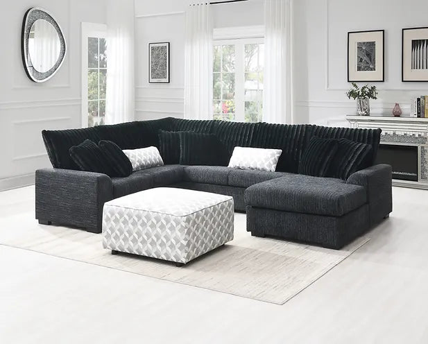 S1801 Brady 4pcs Sectional (Black)