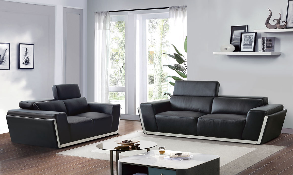 MI-8010 Domo (Black) sofa & loveseat