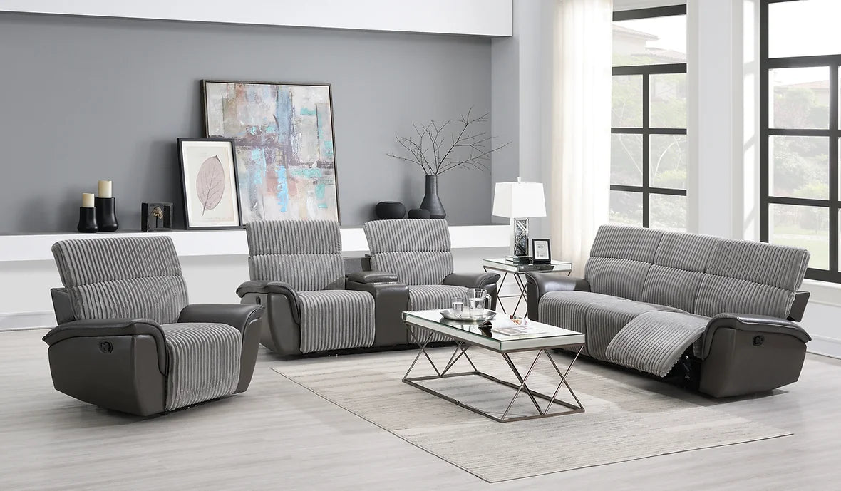 S9112 Twist (Grey) 3pcs reclining set