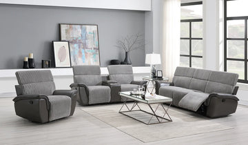 S9112 Twist (Grey) 3pcs reclining set