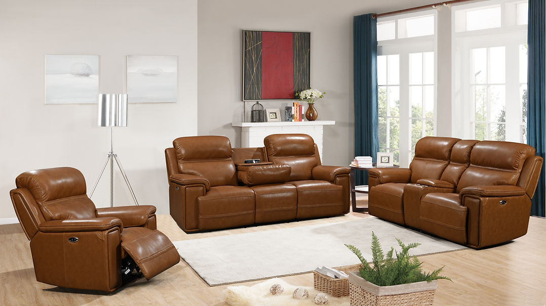 Best leather reclining sofa sale