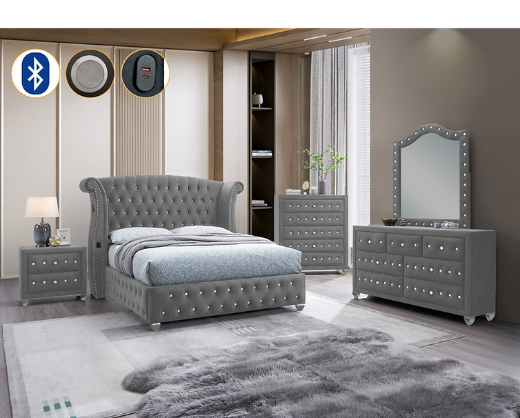 B2030 Divina (Grey) bedroom set