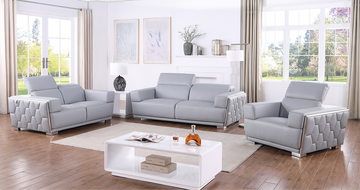 MI-1245 Hexor (LT. Blue) sofa loveseat