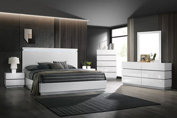 B44 Florence White Modern Bedroom Set